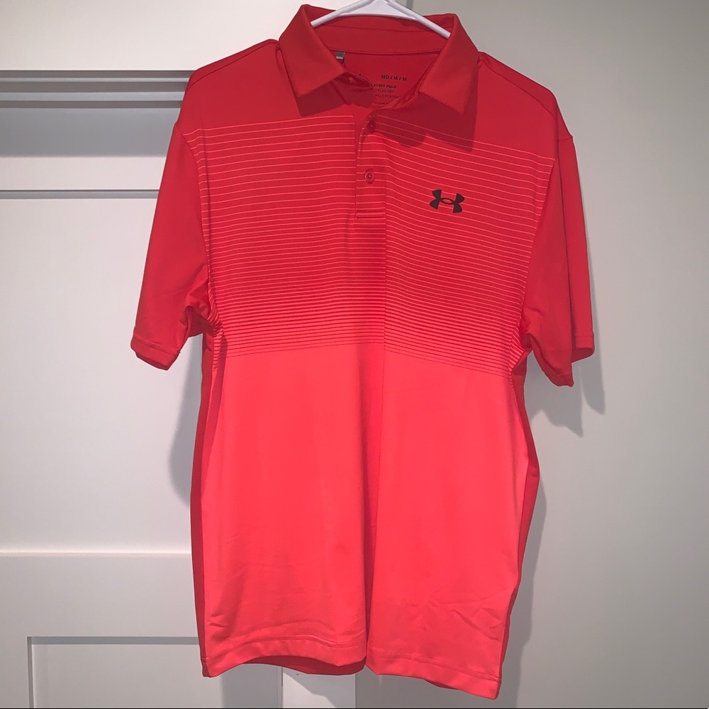 Under Armor Red Dry Polo